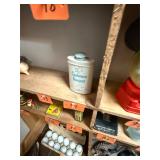 Vintage metal talcum powder tin / full