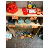 Vintage green satin glass rabbit candle holders