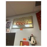 Vintage Coors Beer mirrored sign