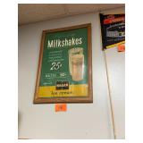 Vintage 1940ï¿½s Hagan ice cream milk shake sign