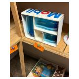 Vintage Mobil gas station give away glasses