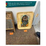 Vintage Lion Coffee wood tray