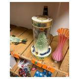 Vintage bottle brush tree with Santa