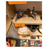 Pair of vintage 1930s Britains horse riders