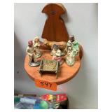 Vintage Paper Mache Manger Figures