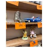 Vintage metal western lighter holder boot