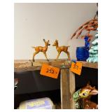 Pair of vintage plastic deer