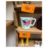 Vintage 1976 Bicentennial pyrex milk glass cup