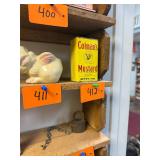 Vintage metal mustard tin