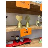 Pair of vintage brass bells