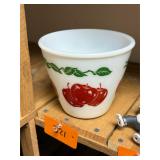 Vintage Hazel Atlas milk glass apple mixing bowl