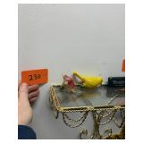 Pair of antique glass Christmas ornaments