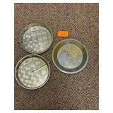 Lot of vintage metal pie tins