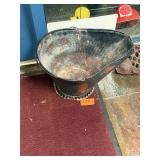 Antique metal coal / ash bucket