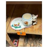 Vintage deer cookies + milk cup + tray