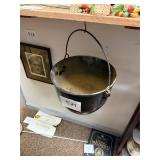 Antique cast iron hanging pot