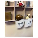 Vintage metal football card candy container