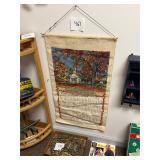 Vintage 1970 cloth calendar