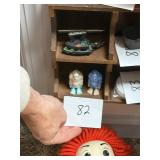 Pair of vintage Hot Wheels Yeti figurines