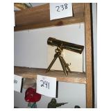 Vintage miniature brass telescope / original box