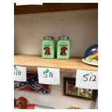 Jadite rooster S & P shakers
