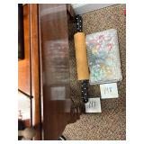 Vintage wooden rolling pin / polka dot handle