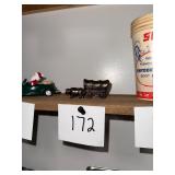 Vintage brass ox pulled wagon