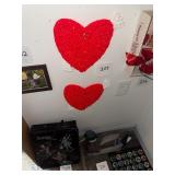 Pair of Valentine popcorn decorations