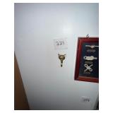 Vintage brass fox coat hook