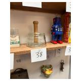 Antique glass butter mold / no C/C Cow print