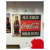 Coca Cola metal sign / newer