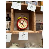 Vintage metal Mickey Mouse alarm clock