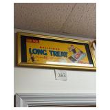 Vintage framed ice cream advertisement paper