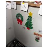 Pair of vintage Christmas popcorn decorations