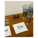 Antique miniature sterling silver s+p shakers