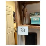 Vintage hand carved wood figure