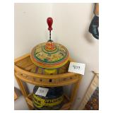 Vintage large metal toy top / working