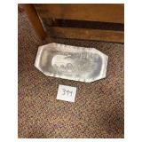 Vintage etched hammered aluminum City ofPittsburgh