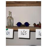 Antique 1930ï¿½s cobalt blue welding glasses