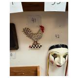 Rooster wall plaque