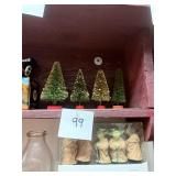 Lot of 4 vintage bottle brush trees / Japan