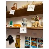 Vintage Grey & Cobalt Blue stoneware creamer