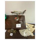 Vintage model plane on stand