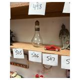 Vintage Skin Bracer glass lightbulb bottle