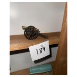 Vintage cast iron + brass cannon
