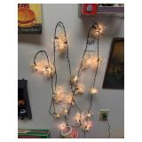 Vintage lighted flower Christmas lights / working