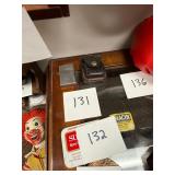 Vintage Zippo lighter in leather zippo marked case