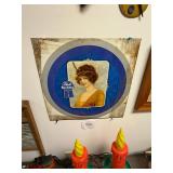 Prototype 2 sided Pabst Blue Ribbon metal sign
