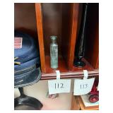 Antique glass Bumsteads Worm Syrup bottle