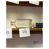 Antique black cat stove enamel bottle / no C/C